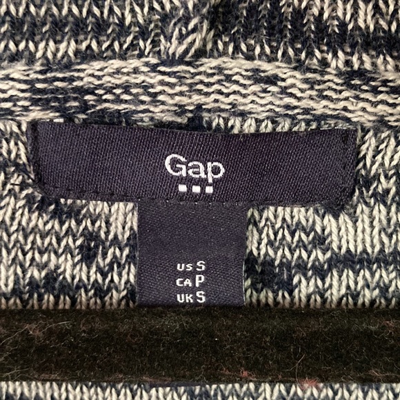 5/20$❤️🔥GAP💫Women’s Blue Marbled Knit Hooded Sweater - Picture 7 of 13